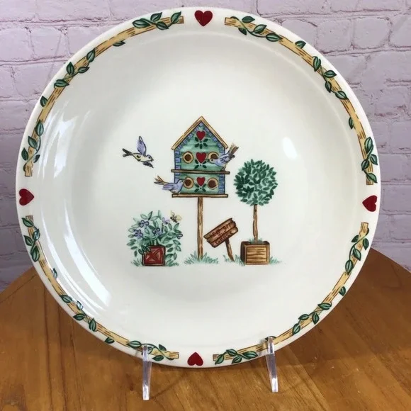 Thompson Pottery Birdhouse 3 Piece Place Setting - Picture 2 of 12